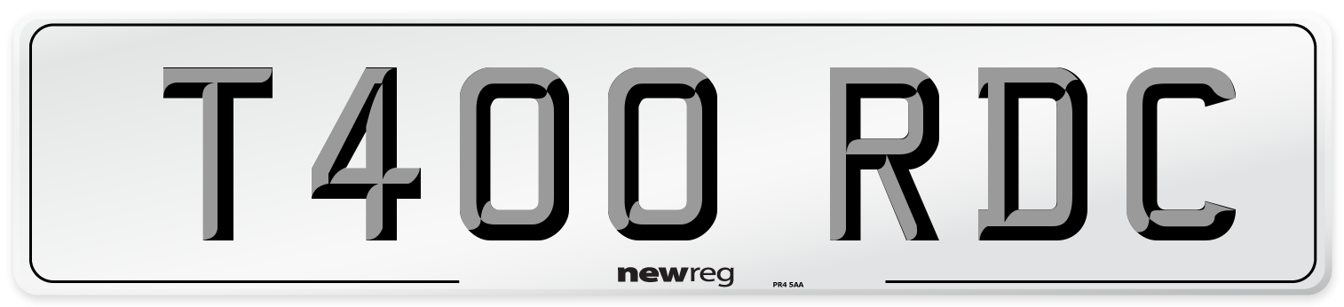 T400 RDC Number Plate from New Reg
